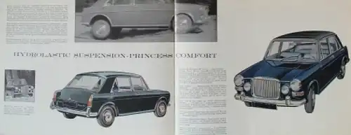 Austin Vanden Plas 1100 Princess Modellprogramm 1963 Automobilprospekt (9085)