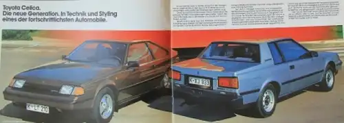 Toyota Celica Modellprogramm 1982 Automobilprospekt (9087)