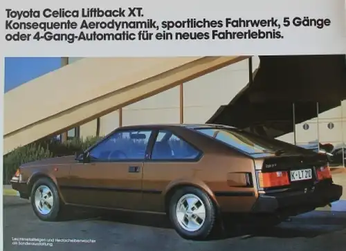 Toyota Celica Modellprogramm 1982 Automobilprospekt (9087)