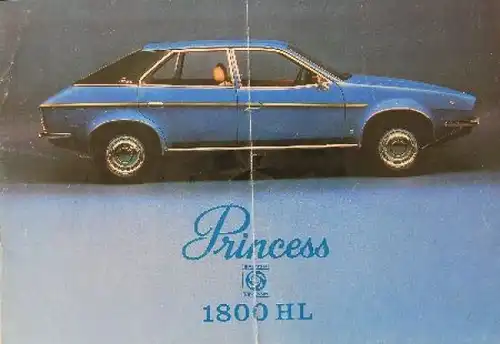 Princess 1800 HL Modellprogramm 1975 Automobilprospekt (9092)