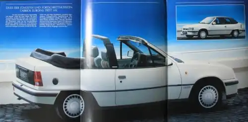 Opel Kadett Cabriolet Gsi Bertone Modellprogramm 1989 Automobilprospekt (9094)