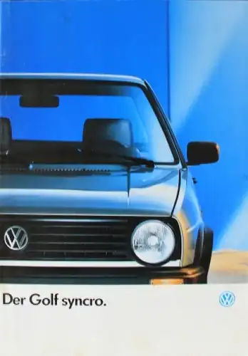 Volkswagen Golf Synchro Modellprogramm 1988 Automobilprospekt (9095)