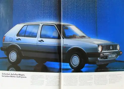Volkswagen Golf Synchro Modellprogramm 1988 Automobilprospekt (9095)
