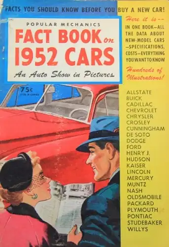 Popular Mechanics "Factbook on 1952 Cars" Automobil-Jahrbuch 1952 (9119)