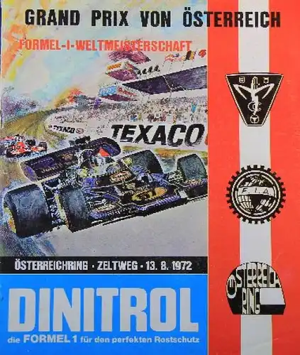 "Grand Prix von Österreich" Zeltweg 1972 Rennprogramm (9434)