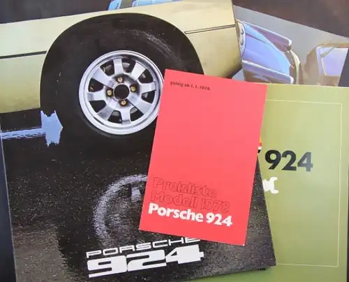 Porsche 924 Modellprogramm 1979 Automobilprospekt-Mappe (9477)