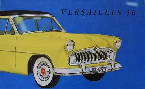 Simca Versailles Modellprogramm 1956 Automobilprospekt (0213)