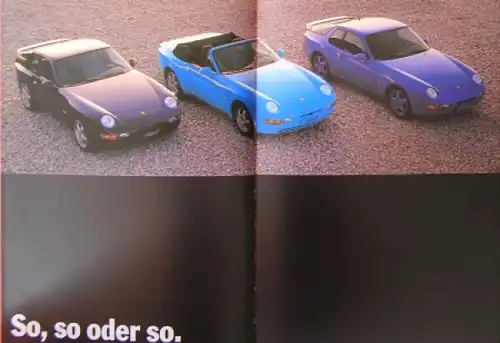 Porsche 968 Modellprogramm 1991 Automobilprospekt (9523)