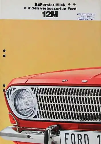 Ford Taunus 12 M Modellprogramm 1966 Automobilprospekt (0293)