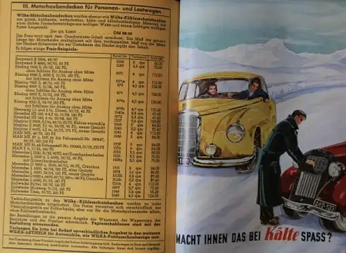 Plümecke Kraftfahrzeugbedarf  "Winterausrüstung 1953/43" 1953 Zubehörprospekt (9574)
