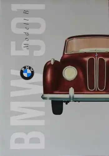 BMW 501 B Modellprogramm 1955 Automobilprospekt (0380)