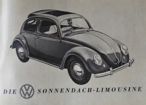 Volkswagen Modellprogramm 1950 Automobilprospekt (0541)