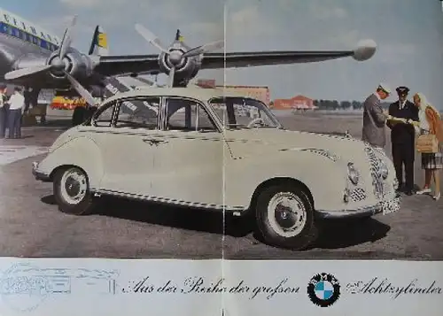 BMW 3200 S Modellprogramm 1962 Automobilprospekt (0546)