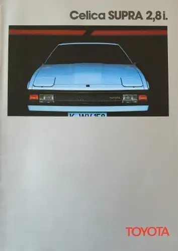 Toyota Celica Supra 2,8 i Modellprogramm 1982 Automobilprospekt (9823)