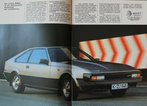 Toyota Celica Supra 2,8 i Modellprogramm 1982 Automobilprospekt (9823)
