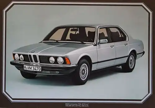BMW 635 - 733 Modellprogramm 1976  "Meinungs-Bilder" Automobil-Prospektmappe (9830)
