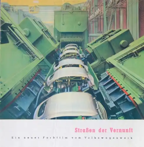 Volkswagen Modellprogramm 1961 "Straßen der Vernunft" Automobilprospekt (0850)