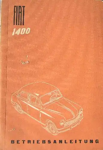 Fiat 1400 Betriebsanleitung 1950 (0966)