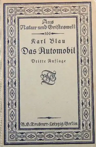 Blau "Das Automobil" Fahrzeugtechnik 1916 (9906)