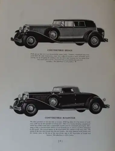 Duesenberg Modellprogramm 1932 Automobilprospekt (0977)