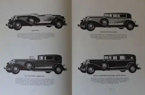 Duesenberg Modellprogramm 1932 Automobilprospekt (0977)