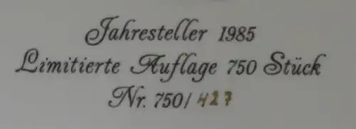 Glöckler-Porsche Jahresteller 1951 limitierte Edition Porzellan 1985 (1044)