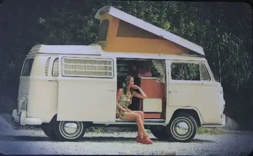 Volkswagen T2 Transporter Campinbus Frühstücksbrett 1979 Weihnachtsgruß (1061)