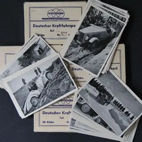 "Deutscher Kraftfahrsport" 1939 Motorsport-Sammelbilder zu Band II in Umschlägen (1166)