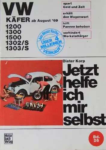 Korp "VW Käfer - Jetzt helfe ich mir selbst" 1970 Reparatur-Handbuch Band 26 (1214)