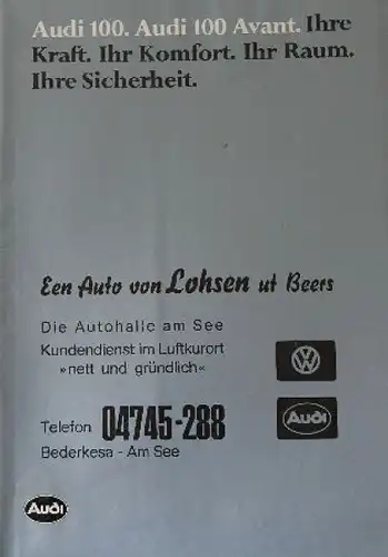 Audi 100 Avant Modellprogramm 1980 Automobilprospekt (1235)