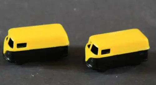 Volkswagen Werbe-Bus T1 "Jacobs Kaffee" 1960 zwei Plastikmodelle (1384)