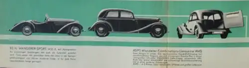 Wanderer Modellprogramm 1936 Automobilprospekt (1732)