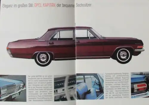 Opel Kapitän Admiral Diplomat Modellprogramm 1965 Automobilprospekt (1939)