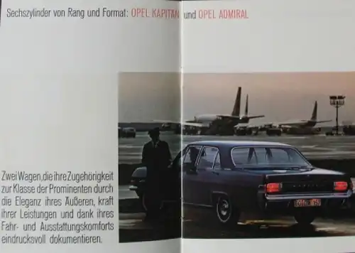 Opel Kapitän Admiral Diplomat Modellprogramm 1965 Automobilprospekt (1939)