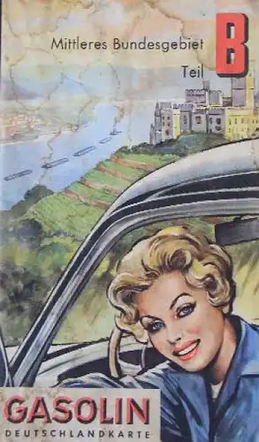 Gasolin Straßenkarte 1958 "Deutschland - Mittlers Bundesgebiet" (2121)