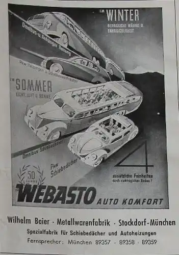 "Der Automarkt - Auto- und Motorradzeitschrift" Automobil-Magazin 1951 Jubiläumsausgabe  (2124)