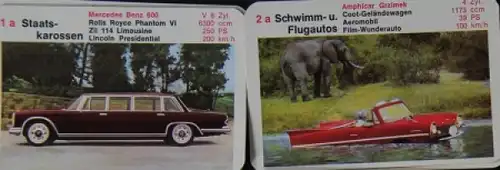 Piatnik & Söhne "Tolle Autos" 1968 Kartenspiel  (2127)