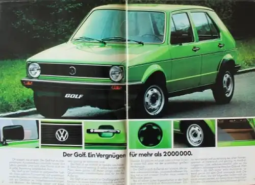 Volkswagen Golf Modellprogramm 1978 Automobilprospekt (2148)