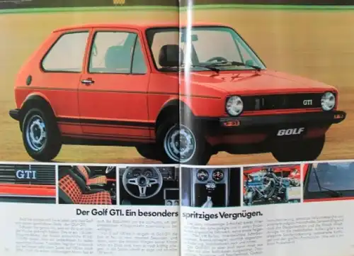 Volkswagen Golf Modellprogramm 1978 Automobilprospekt (2148)