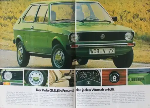 Volkswagen Polo Modellprogramm 1977 Automobilprospekt (2159)