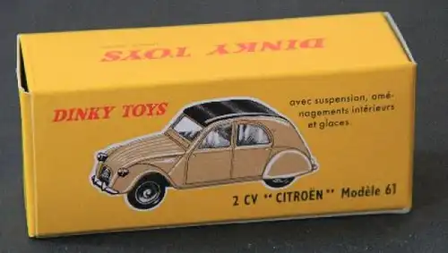 Dinky Toys France Citroen 2 CV 1961 Metallmodell mit Originalbox (2242)
