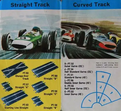 Scalextric Rennbahnen 1965 Zubehör-Prospekt (2283)