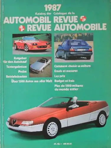 "Automobil Revue 87" Automobil-Jahrbuch 1987 (2300)