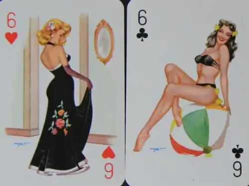 Darling "Pin-up Playing cards" 1958 Skatspiel (2358)