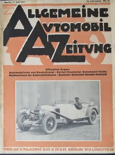 "Allgemeine Automobil-Zeitung" Automobil-Magazin 1927 (2385)