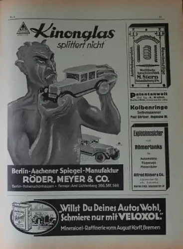 "Der Motorwagen" Automobiltechnische Zeitschrift 1928 fünf Ausgaben (2395)