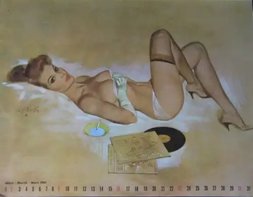 Brown & Bigelow Pin-Up Jahreskalender 1969 Fritz Willis (2409)