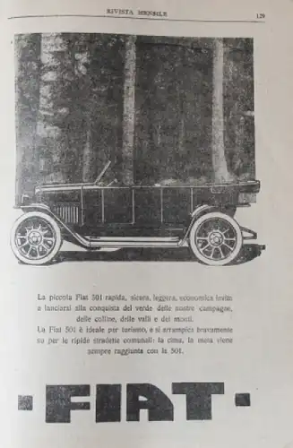 "Rivista Touring" Touring-Club Zeitschrift 1919 (2475)