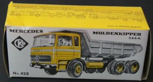 CKO Kellermann Mercedes-Benz Muldenkipper 1970 Originalkarton (2491)