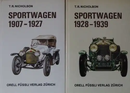 Nicholson "Sportwagen 1928 - 1939" 2 Bände Fahrzeug-Historie 1969 (2536)